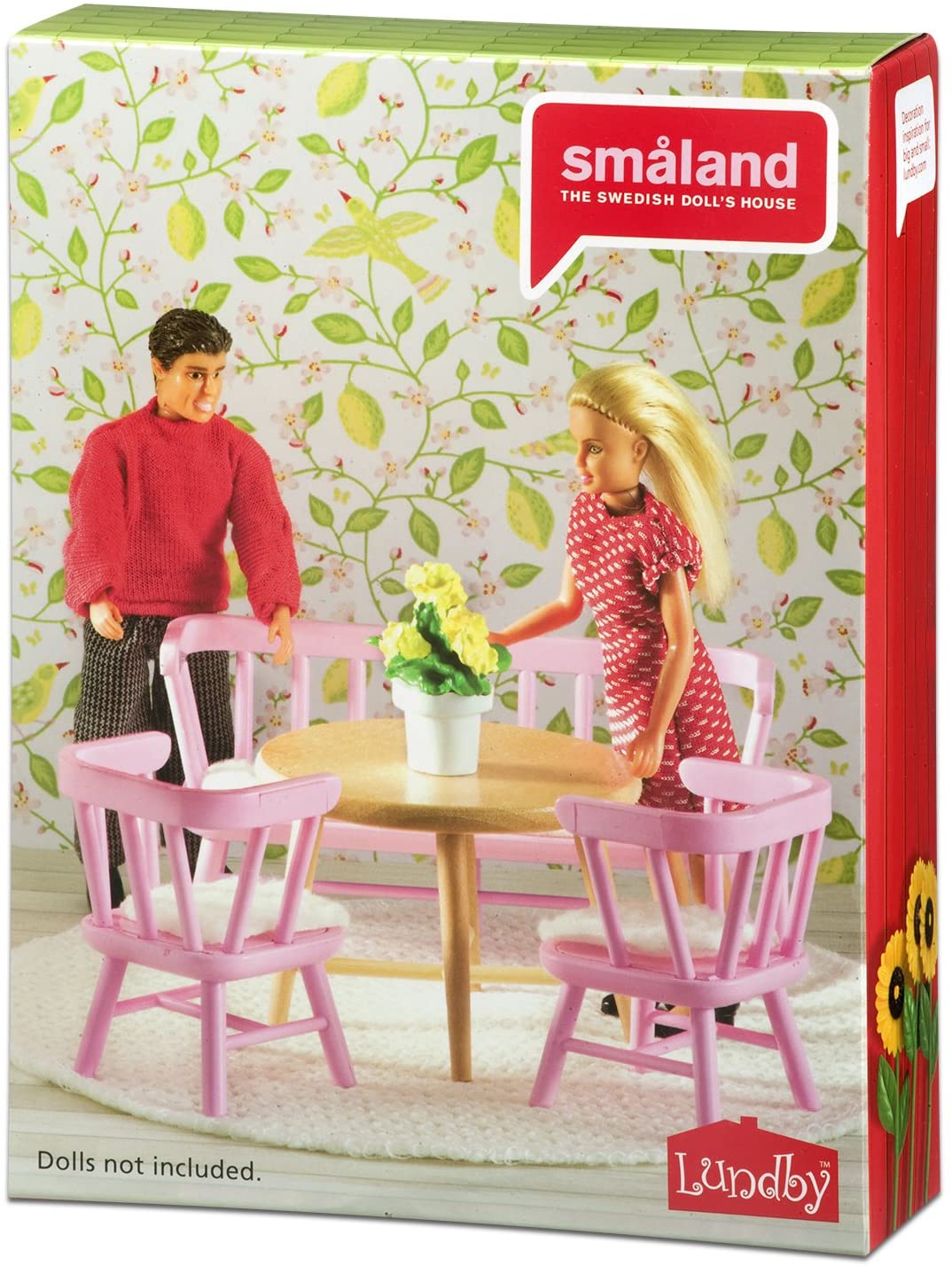 Кукольная мебель Смоланд - Обеденный уголок розовый  