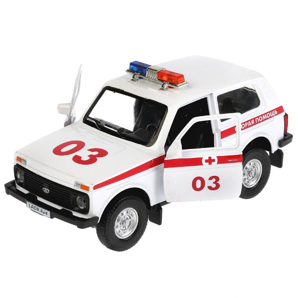 Машина металлическая Lada 4x4 Скорая, длина 12 см., свет и звук, открываются двери, инерционная
Машина металлическая Lada 4x4 Скорая, длина 12 см., свет и звук, открываются двери, инерционная