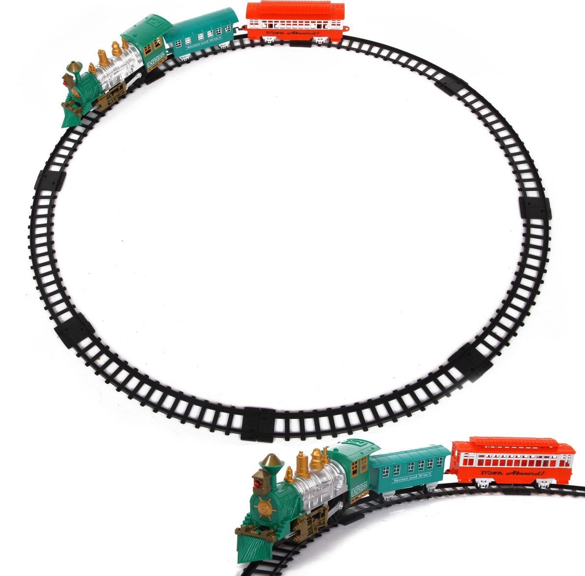 Железная дорога со световыми эффектами и дымом – Classic train Железная дорога со световыми эффектами и дымом – Classic trainДетская железная дорога<br>Железная дорога со световыми эффектами и дымом – Classic train<br>