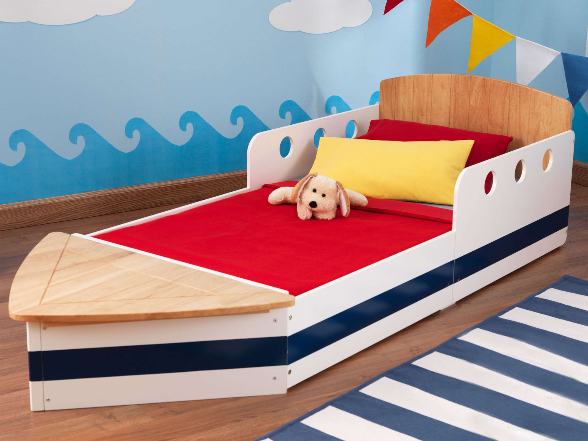 Детская кровать – Яхта, с ящиком для белья  