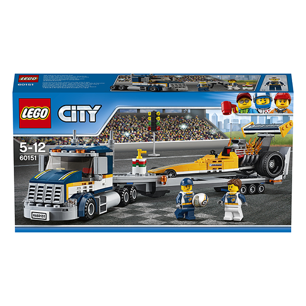 Lego City. Грузовик для перевозки драгстера  