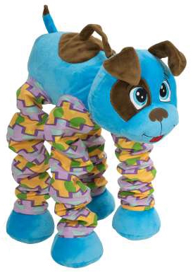 Мягкая игрушка Пружиножки – Голубой щенок, звук  