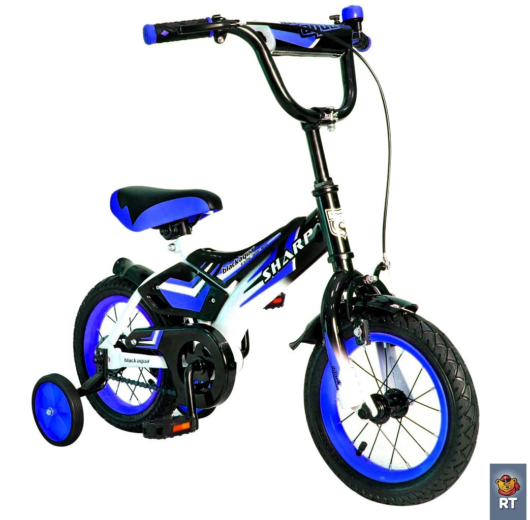 Двухколесный велосипед Sharp, диаметр колес 12 дюймов, синий  