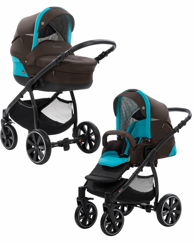Коляска детская Noordi Polaris 2/1 SP, черно-голубая Коляска детская Noordi Polaris 2/1 SP, черно-голубаяДетские коляски 2 в 1<br>Коляска детская Noordi Polaris 2/1 SP, черно-голубая<br>