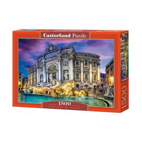 Пазл Castorland 1500 деталей, Фонтан Треви Пазл Castorland 1500 деталей, Фонтан ТревиПазлы<br>Пазл Castorland 1500 деталей, Фонтан Треви<br>
