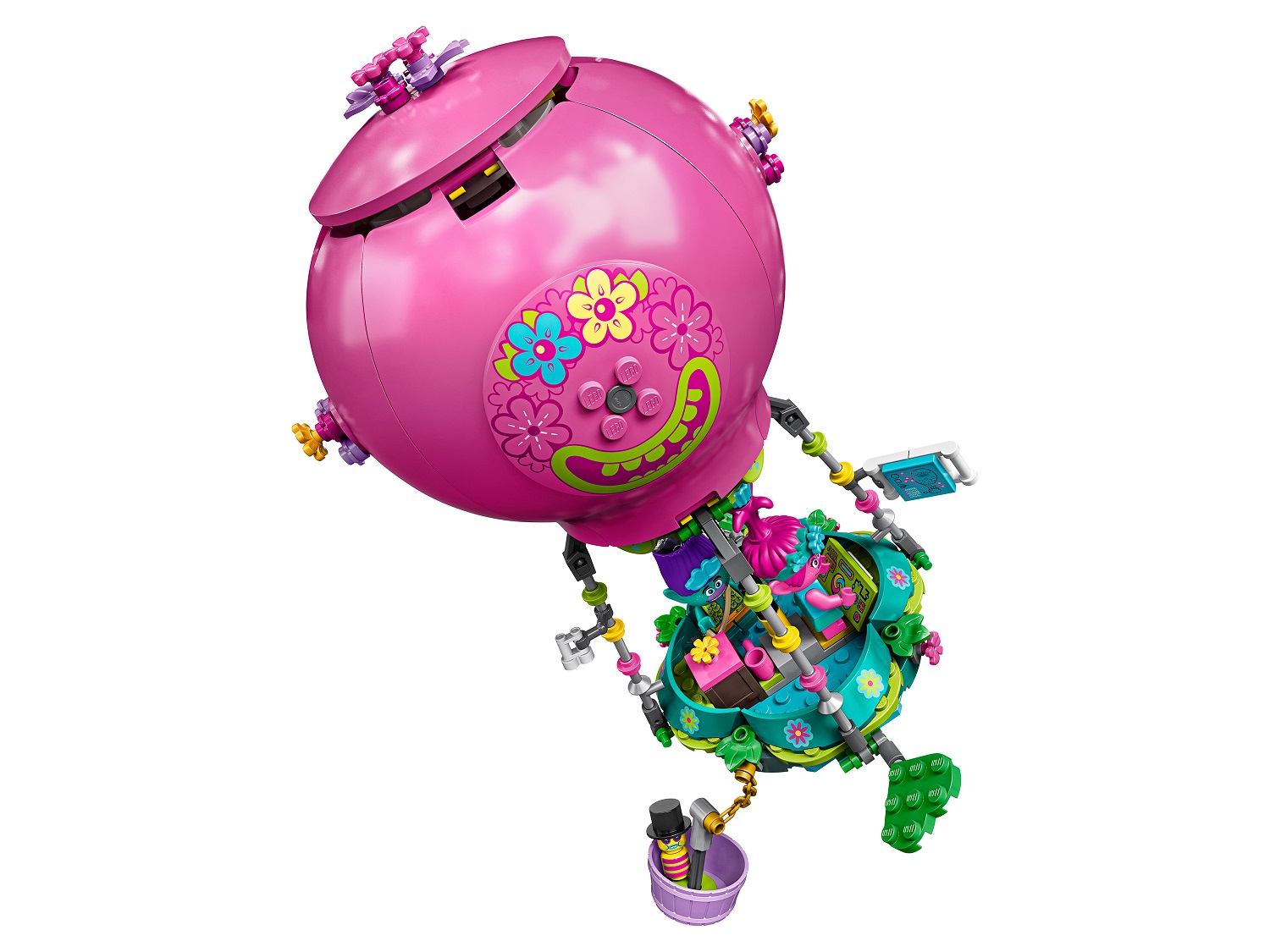 Конструктор из серии Trolls - Путешествие Розочки на воздушном шаре, 250 деталей  