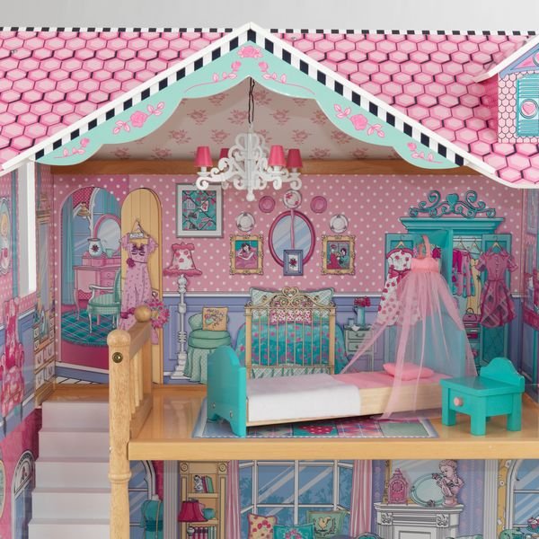 Трехэтажный дом с мебелью для кукол Барби – Аннабель, 17 элементов  