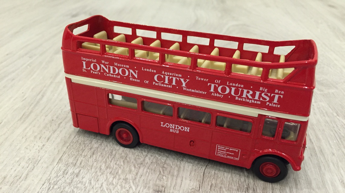 Модель - London Bus, открытый, 1:60-64  