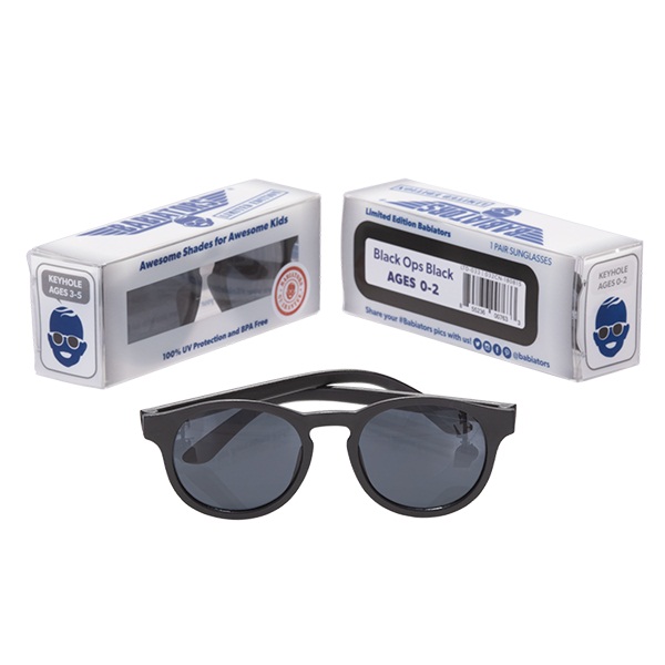 Солнцезащитные очки Original Keyhole - Секретная операция / Black Ops Black, Junior, оправа черна, линзы дымчатые  
