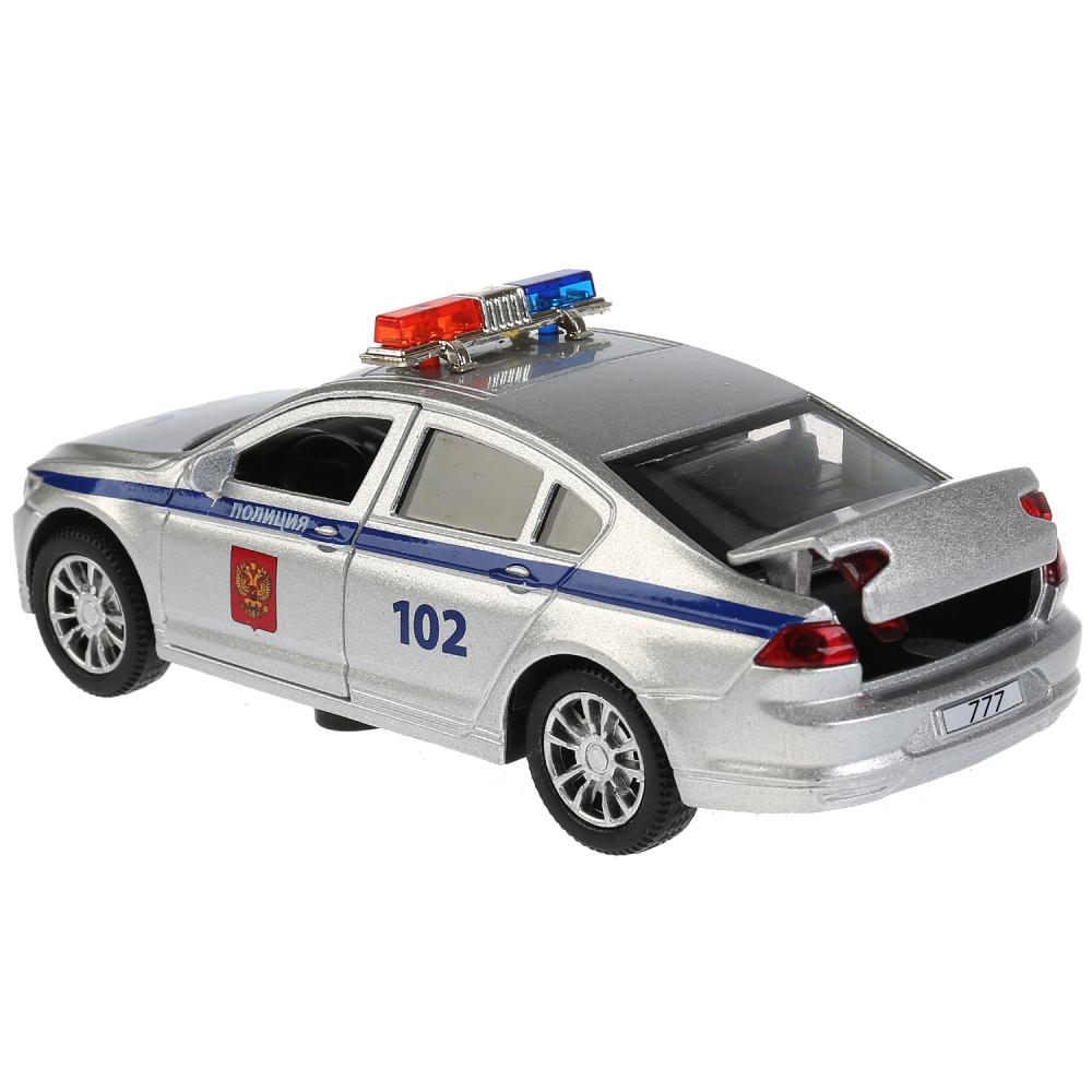 Инерционная металлическая машина – Полиция, 12 см, свет, звук  