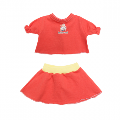 Комплект одежды для куклы: футболка, юбка, размер 40 – 42 см.   