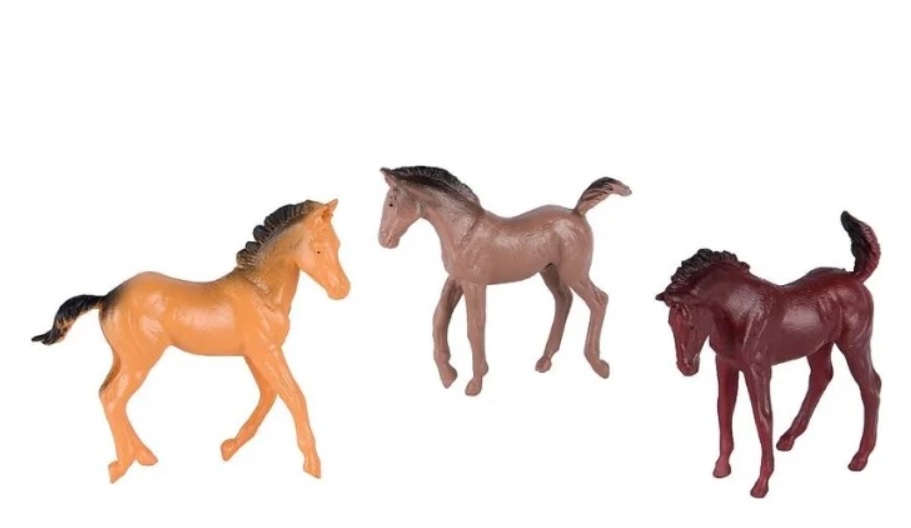 Набор из 3 фигурок лошадок  