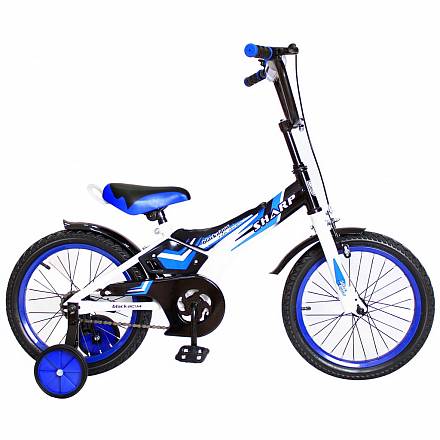 Двухколесный велосипед Sharp, диаметр колес 16 дюймов, синий 