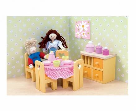 Кукольная мебель деревянная «Сахарная слива – Столовая» 