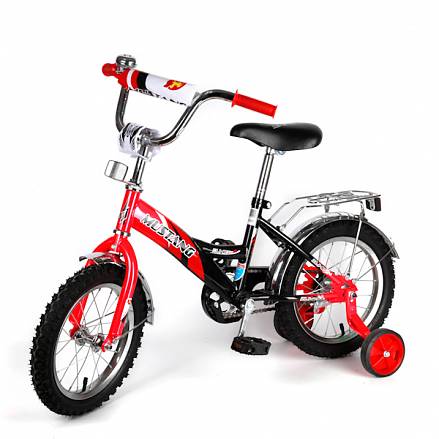 Детский велосипед 14", красно-черный 