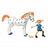 Набор кукол для домика - Пеппи Длинный чулок и лошадь  - миниатюра №2