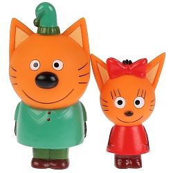 Набор из 2-х игрушек для ванны серия Три Кота: Карамелька и Компот (Капитошка, STFT1809-07BL-TC) - миниатюра