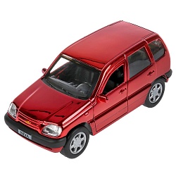 Инерционная металлическая модель - Chevrolet Niva хром, 12 см, цвет красный (Технопарк, CHEVYNIVA-12CH-RD) - миниатюра