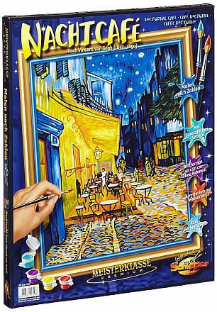 Раскраска по номерам - Ночное кафе, художник Ван Гог, 40 х 50 см 