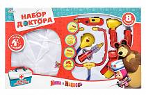 Игровой набор доктора, с халатом, серии Маша и Медведь (Играем вместе, A27821-R) Игровой набор доктора, с халатом, серии Маша и Медведь (Играем вместе, A27821-R)