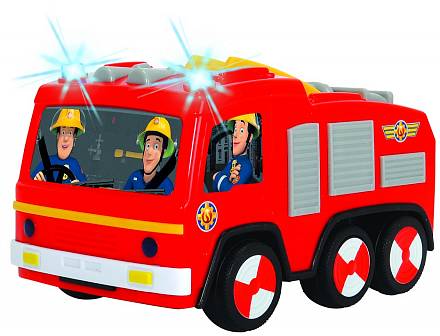 Пожарный Сэм, пожарная машина Юпитер, 14 см со световыми эффектами 