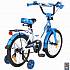 Двухколесный велосипед Lider Orion диаметр колес 16 дюймов, белый/синий  - миниатюра №2