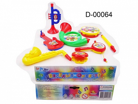Набор музыкальных инструментов - Веселый оркестр для малышей, 8 предметов 