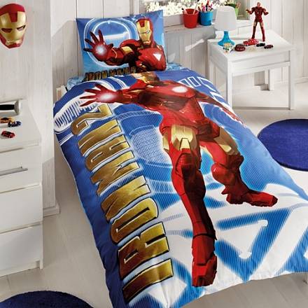 Комплект детского постельного белья, Marvel, 1,5 спальное - IRONMAN MOVI 2 