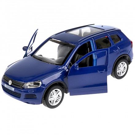 Машинка металлическая инерционная – Volkswagen Touareg синий, 12 см, открываются двери и багажник 
