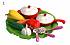 Игровой набор овощей и кухонной посуды «Волшебная Хозяюшка», 12 предметов на подносе  - миниатюра №1
