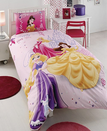 Детское постельное белье серии Disney Princess Happily Ever After, 3-12 лет  