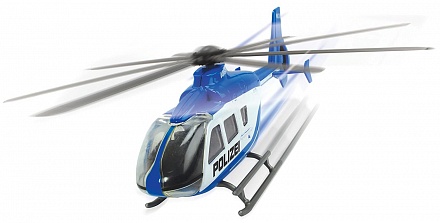 Вертолет с крутящимися лопастями, синий, 21 см 