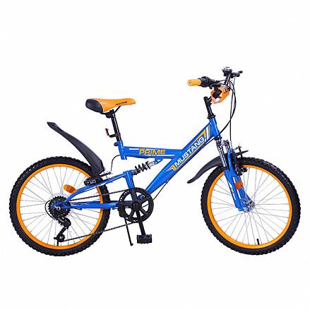 Велосипед подростковый – Mustang Prime, сине-оранжевый 