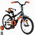 Двухколесный велосипед Lider Pilot, диаметр колес 16 дюймов, черный/оранжевый  - миниатюра №1