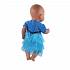 Одежда для кукол: платье, синий цвет  - миниатюра №3