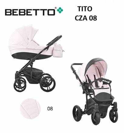 Детская коляска Bebetto Tito 2 в 1 шасси черная/CZA 08 