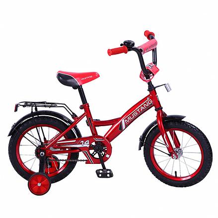 Детский велосипед – Mustang, 14", GW-тип, красно-черный 
