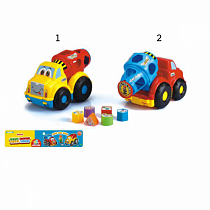 Бетономешалка-сортер с 6 формочками в наборе, 2 цвета (JUNFA TOYS, 50086) Бетономешалка-сортер с 6 формочками в наборе, 2 цвета (JUNFA TOYS, 50086)