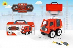 Машинка из серии Сделай сам - Пожарная машина, в чемоданчике (Junfa Toys, 0590-7) - миниатюра