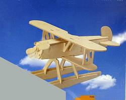 Сборная деревянная модель - Самолёт Хенкель НЕ51 (Wooden Toys, P058) - миниатюра