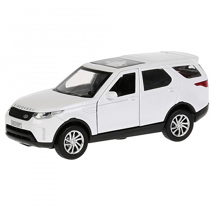 Машина металлическая Land Rover Discovery, белая, 12 см, открываются двери, инерционная 
