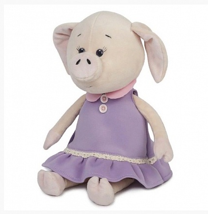 Мягкая игрушка - Свинка Наденька в платье, 20 см 