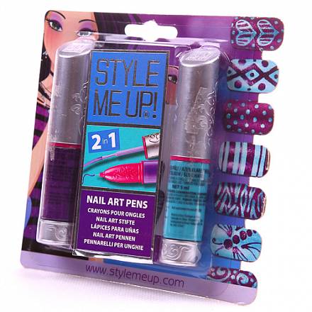 Набор Style Me Up - Художественный маникюр 2 в 1, фиолетовый/голубой 