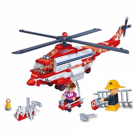 Конструктор с аксессуарами - Пожарный вертолёт 