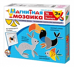 Магнитная мозаика – Зоопарк, 78 элементов (Десятое королевство, 02823ДК) - миниатюра