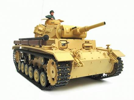 Радиоуправляемый танк Tauch Panzer III Ausf.H PRO, свет, звук, дым 