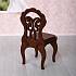 Мебель для кукольного домика - 2 стула, цвет – коричневый  - миниатюра №1