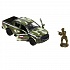 Машина Ford Ranger 12 см с солдатом 4,5 см двери и багажник открываются металлическая инерционная   - миниатюра №1
