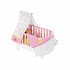 Кроватка для кукол Baby born, с балдахином и постельным бельем  - миниатюра №1