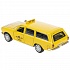 Машина Такси Волга ГАЗ-2402 12 см желтая двери и багажник открываются металлическая  - миниатюра №1